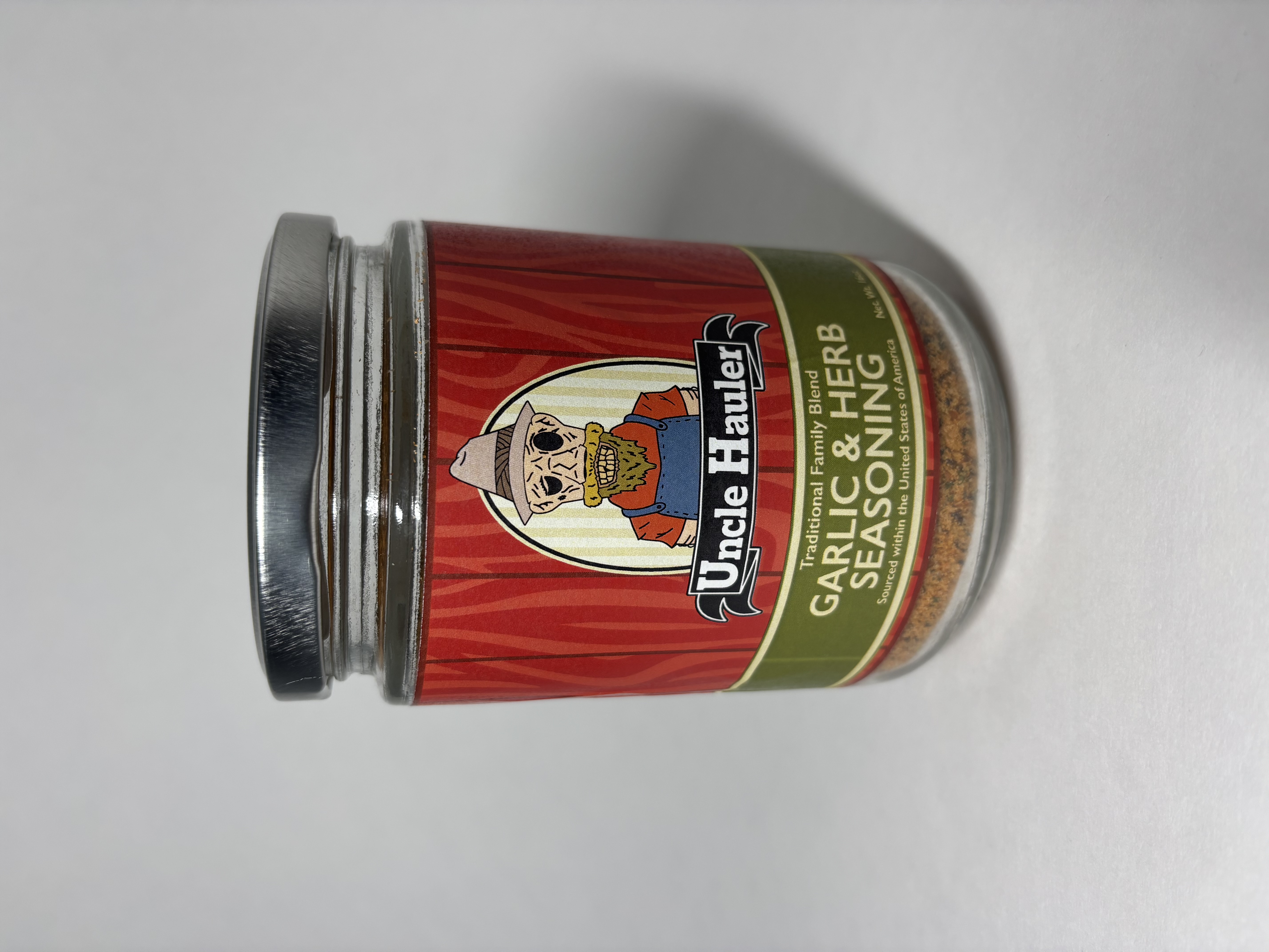 A Jar of Uncle Hauler's Garlic & Herb Seasoning